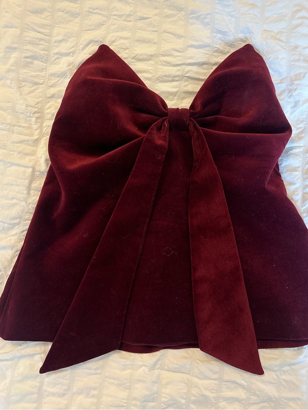 Zara velvet bow corset top